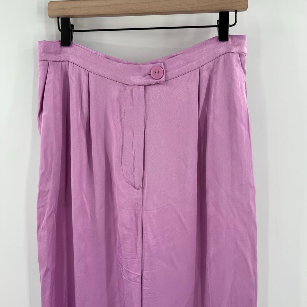 Corey Lynn Calter Pants Size Large Anthropologie Petra Trousers Wide Leg Lilac - Picture 12 of 16